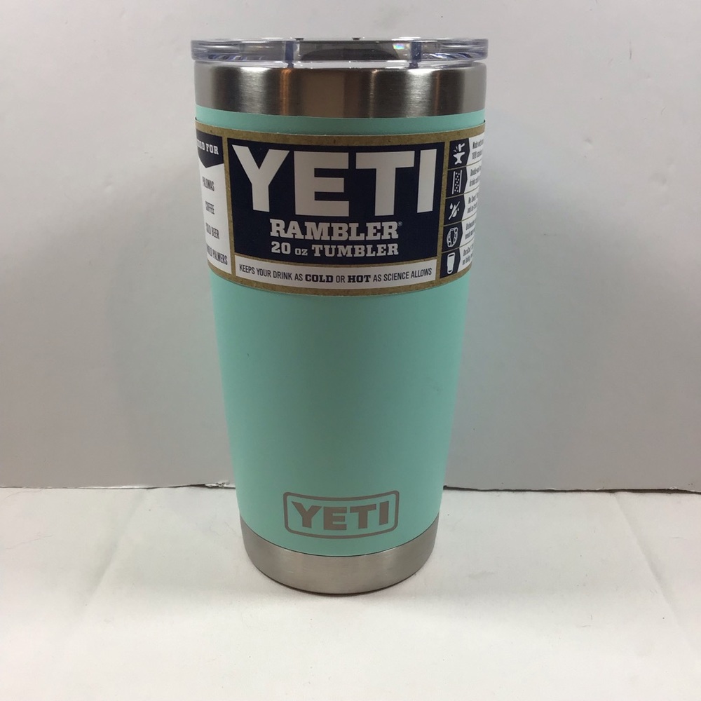 Rambler 20 oz Stainless Steel Tumbler with Magslider Lid in Seafoam NEW - Picture 2 of 9
